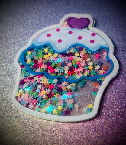 Jumbo cupcake shaker hair clip