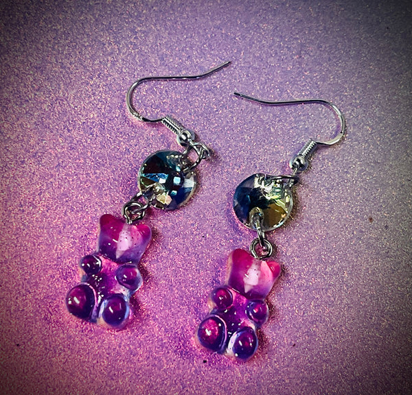 Fancy Gummy bear dangle earrings