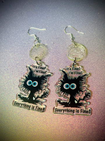 Im fine everythings fine earrings