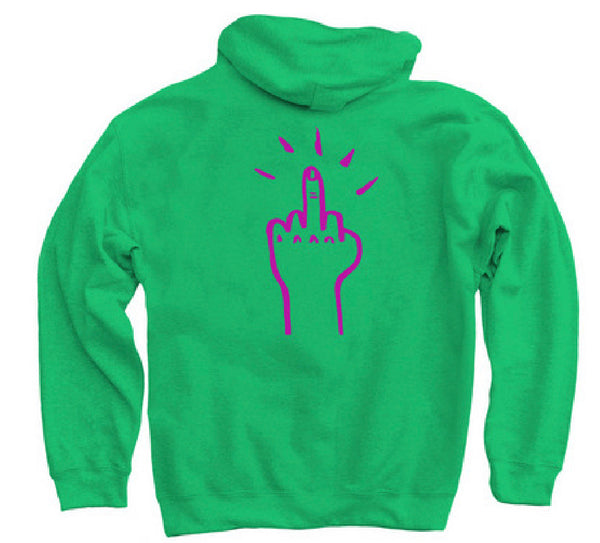 Green “whimsical as fuck” hoodie