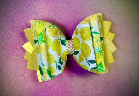 Jumbo Lemon hair bow