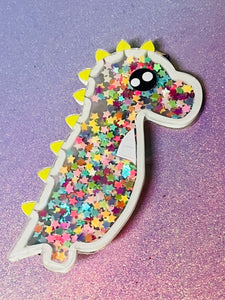 Dino shaker hair clip
