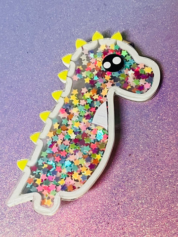 Dino shaker hair clip