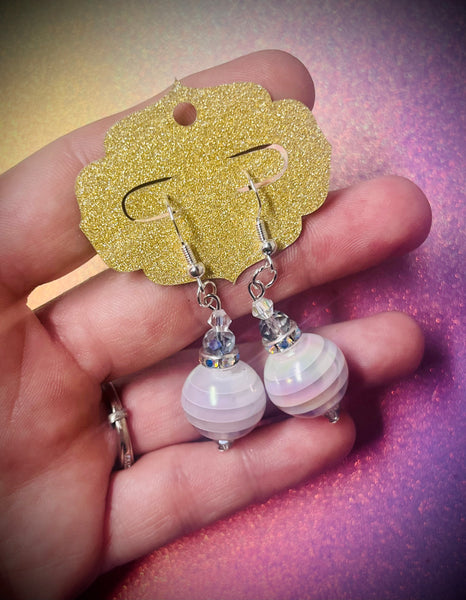 Iridescent bridal earrings