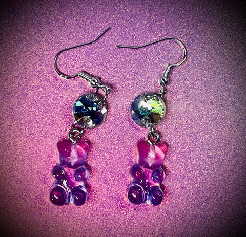 Fancy Gummy bear dangle earrings