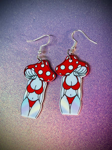 Mushroom lady dangles