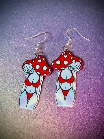 Mushroom lady dangles