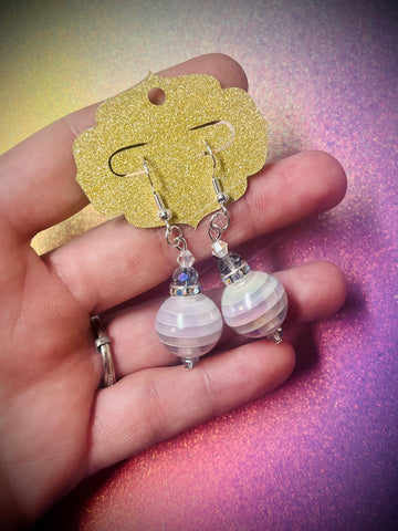 Iridescent bridal earrings