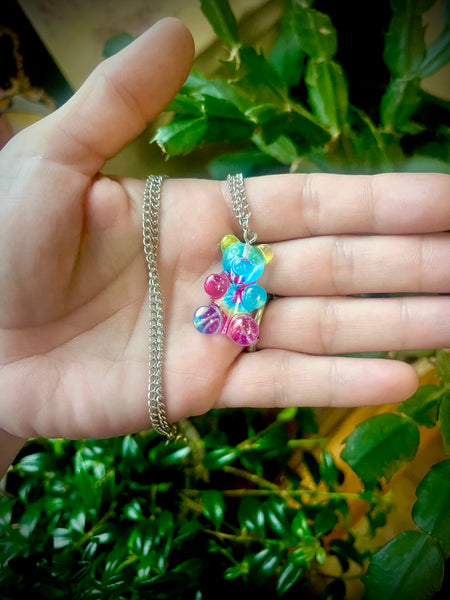 Rainbow gummi bear necklace