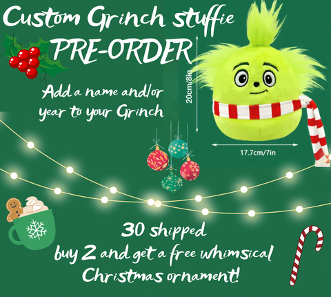 Custom grinch stuffie