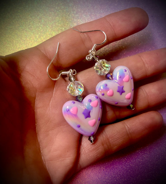 Retro heart dangles