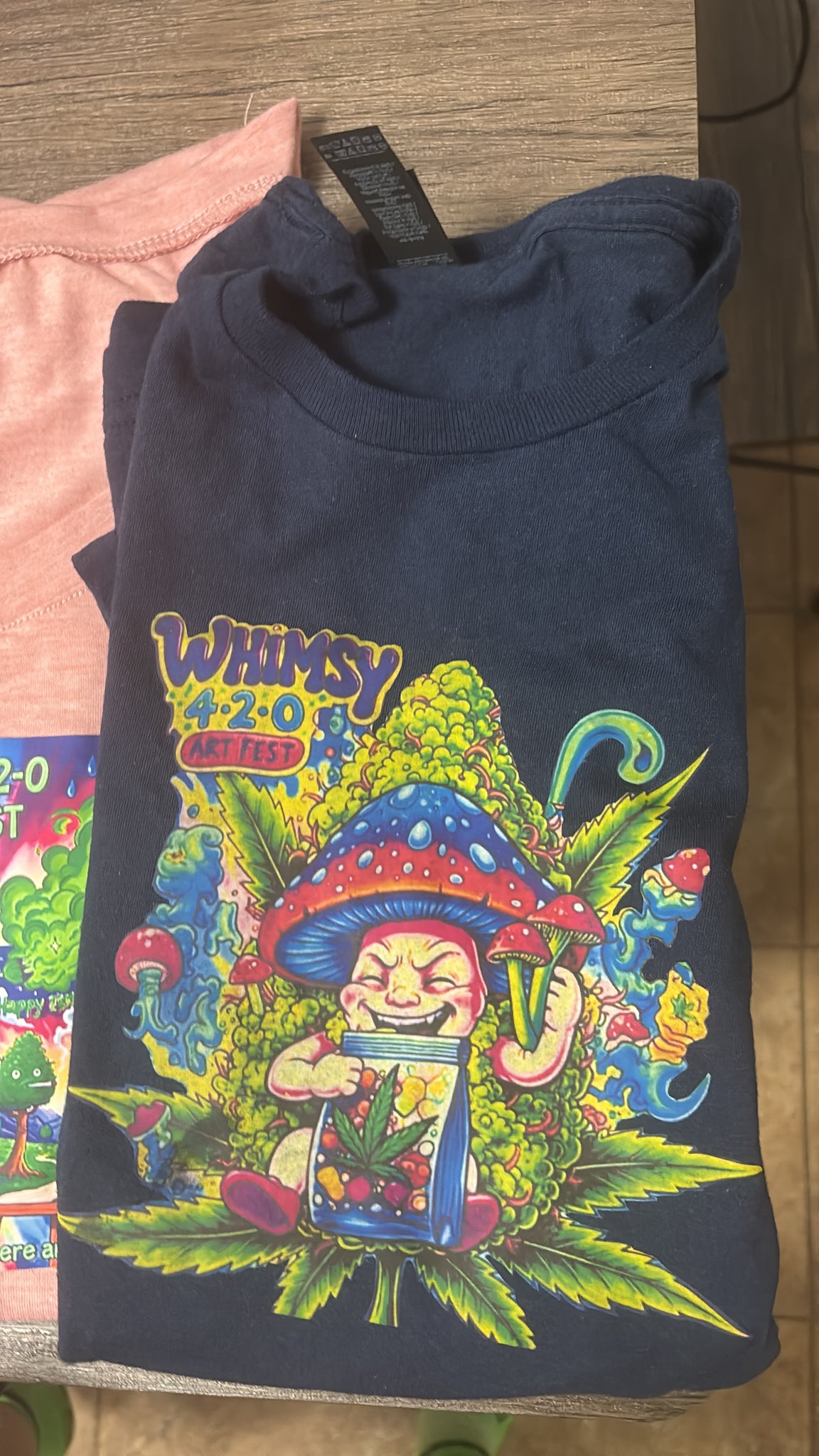 Navy blue whimsy fest shirt size m
