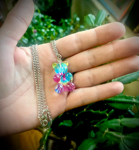Rainbow gummi bear necklace