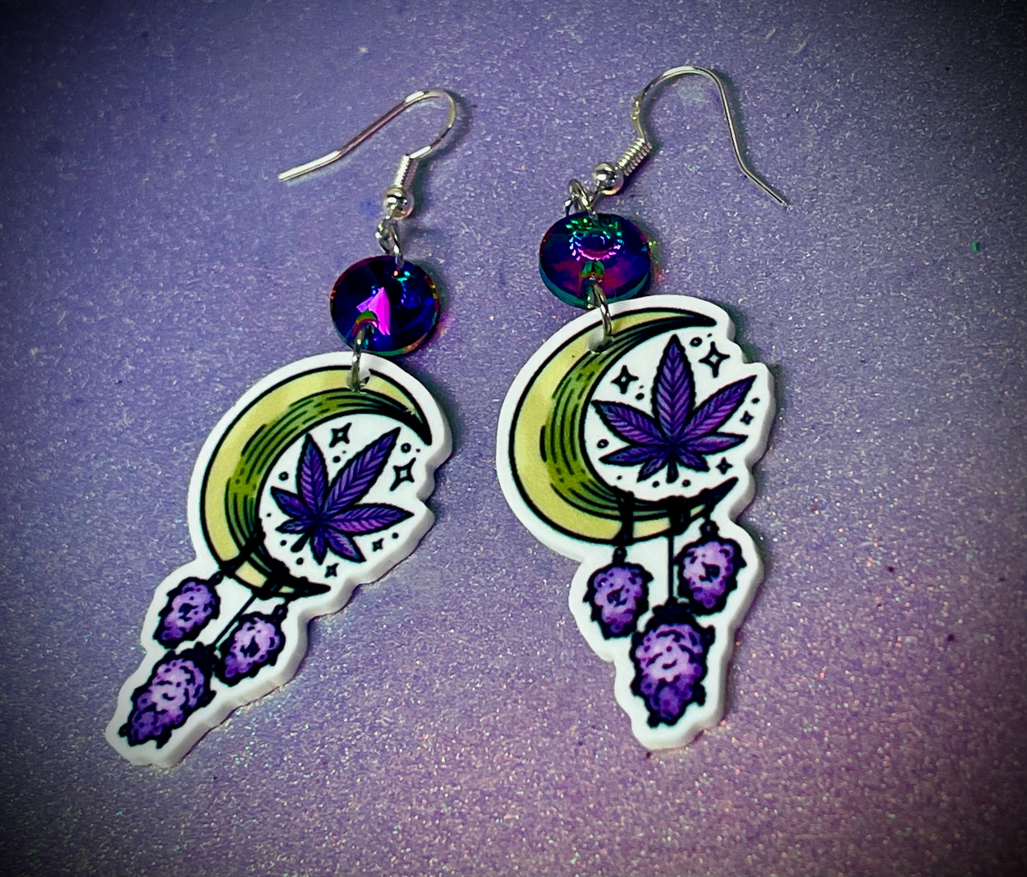 Moon bud earrings
