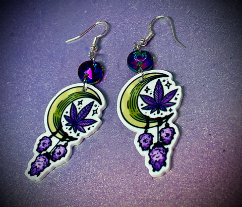 Moon bud earrings