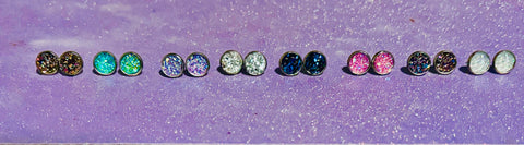 8mm druzy studs