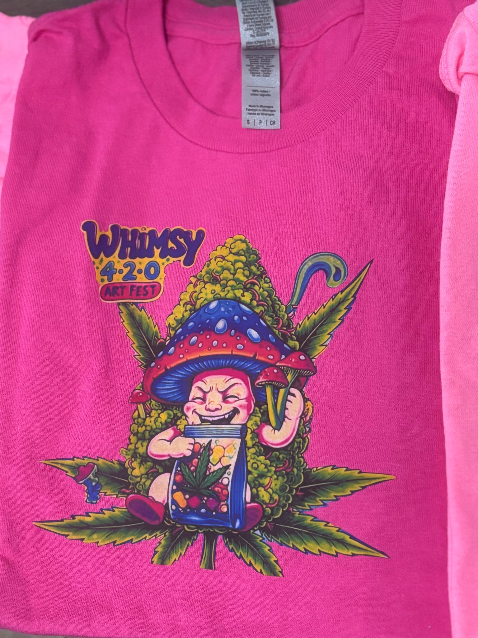 Whimsy fest pink shirt small