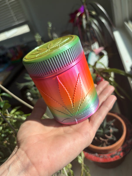 Gradient Rainbow dual compartment jar