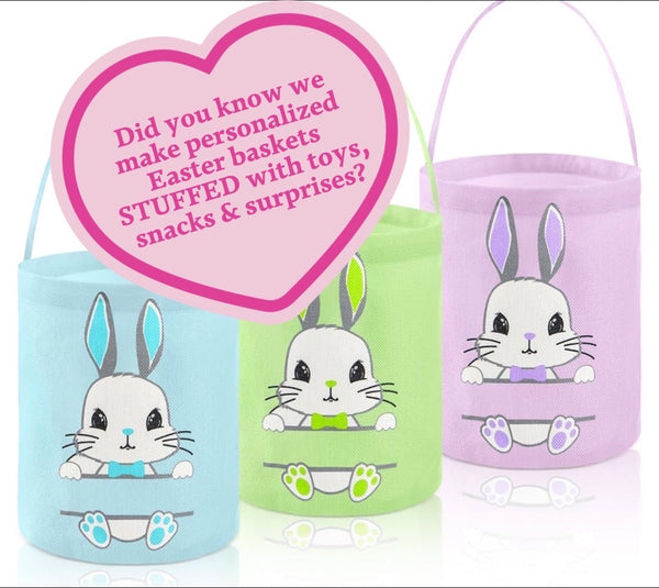 Stuffed custom easter baskets