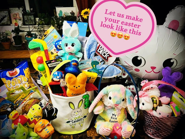 Stuffed custom easter baskets