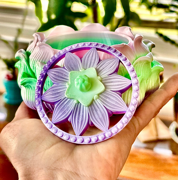 Lotus jar 3D printed lotus flower