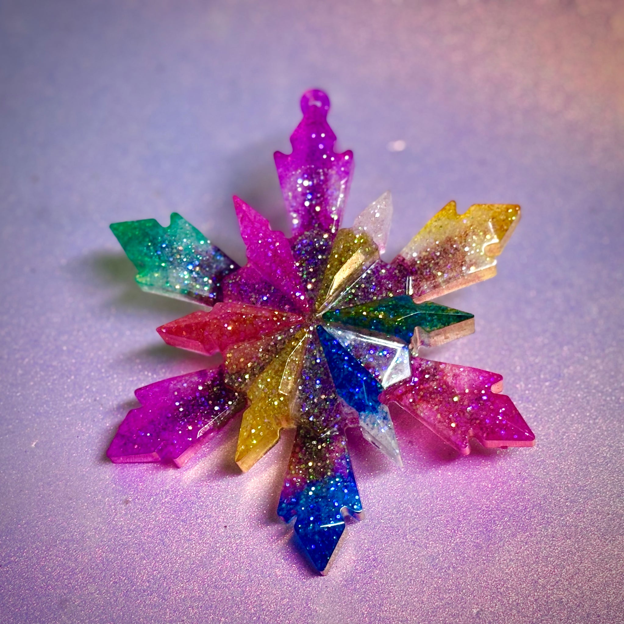 Retro resin snowflake ornament