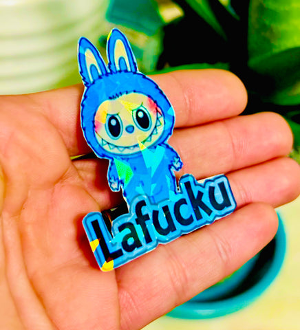 La bu bu plush monster holographic sticker