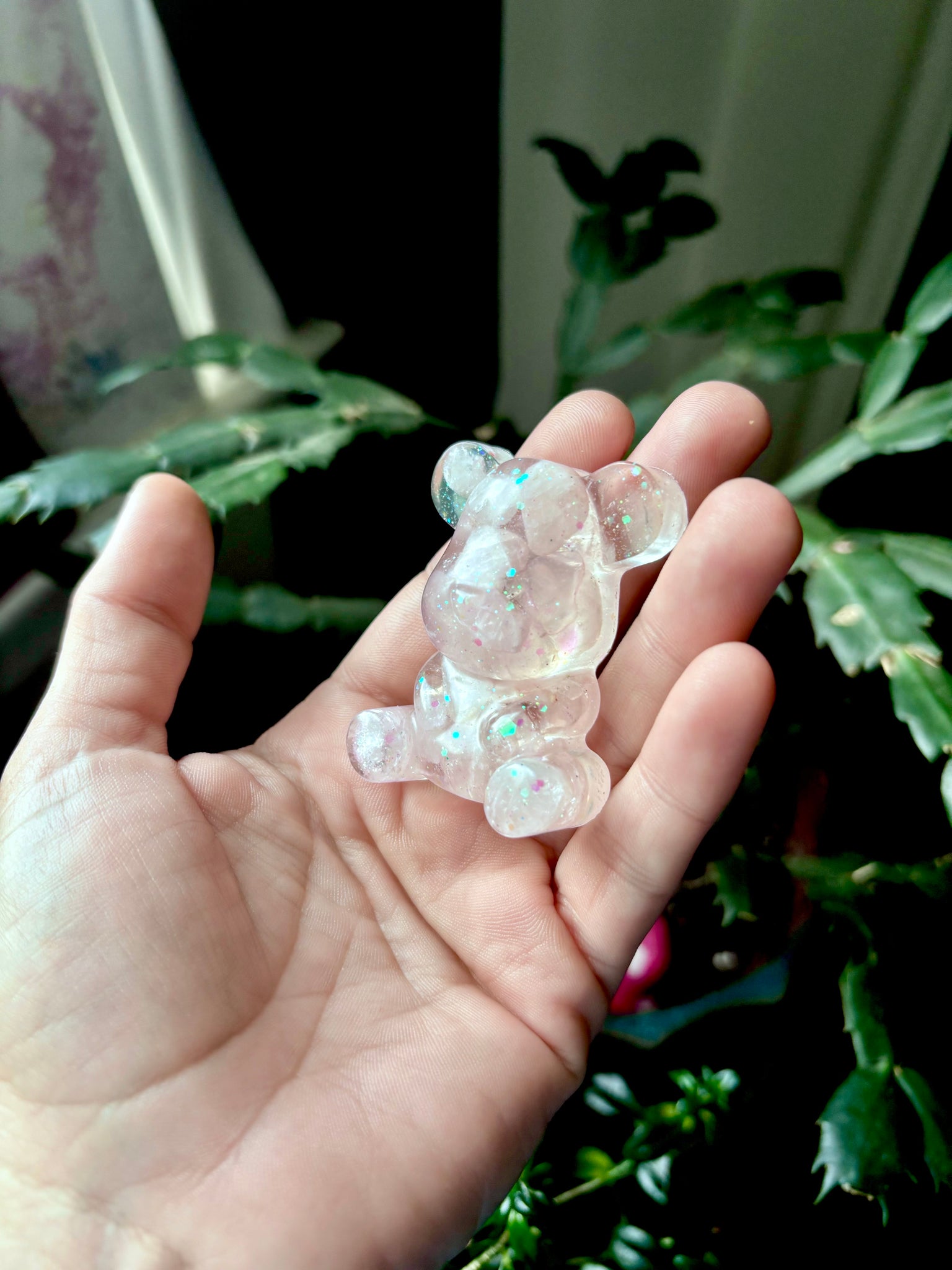 Rose quartz birthstone bear