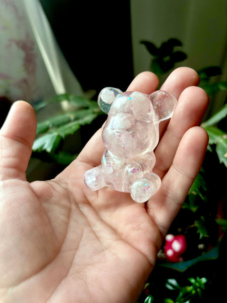 Rose quartz birthstone bear