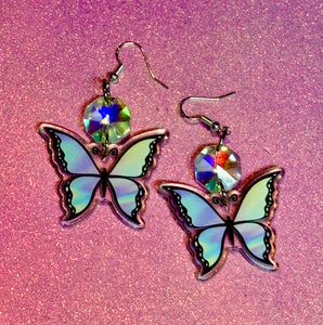 Butterfly dangle earrings