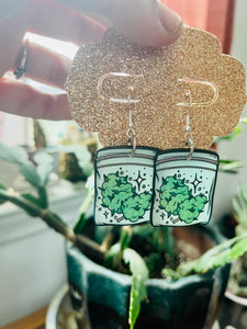 Weed baggy dangle earrings
