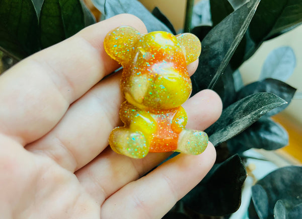 Mini candy corn halloween bear
