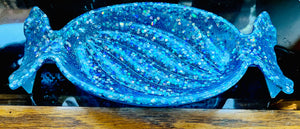 Blue candy dish