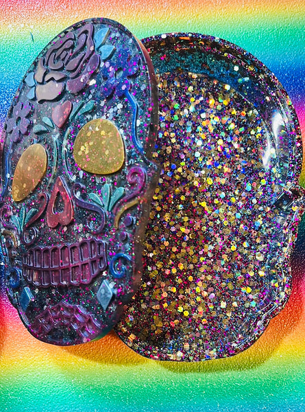 Sugar skull trinket box