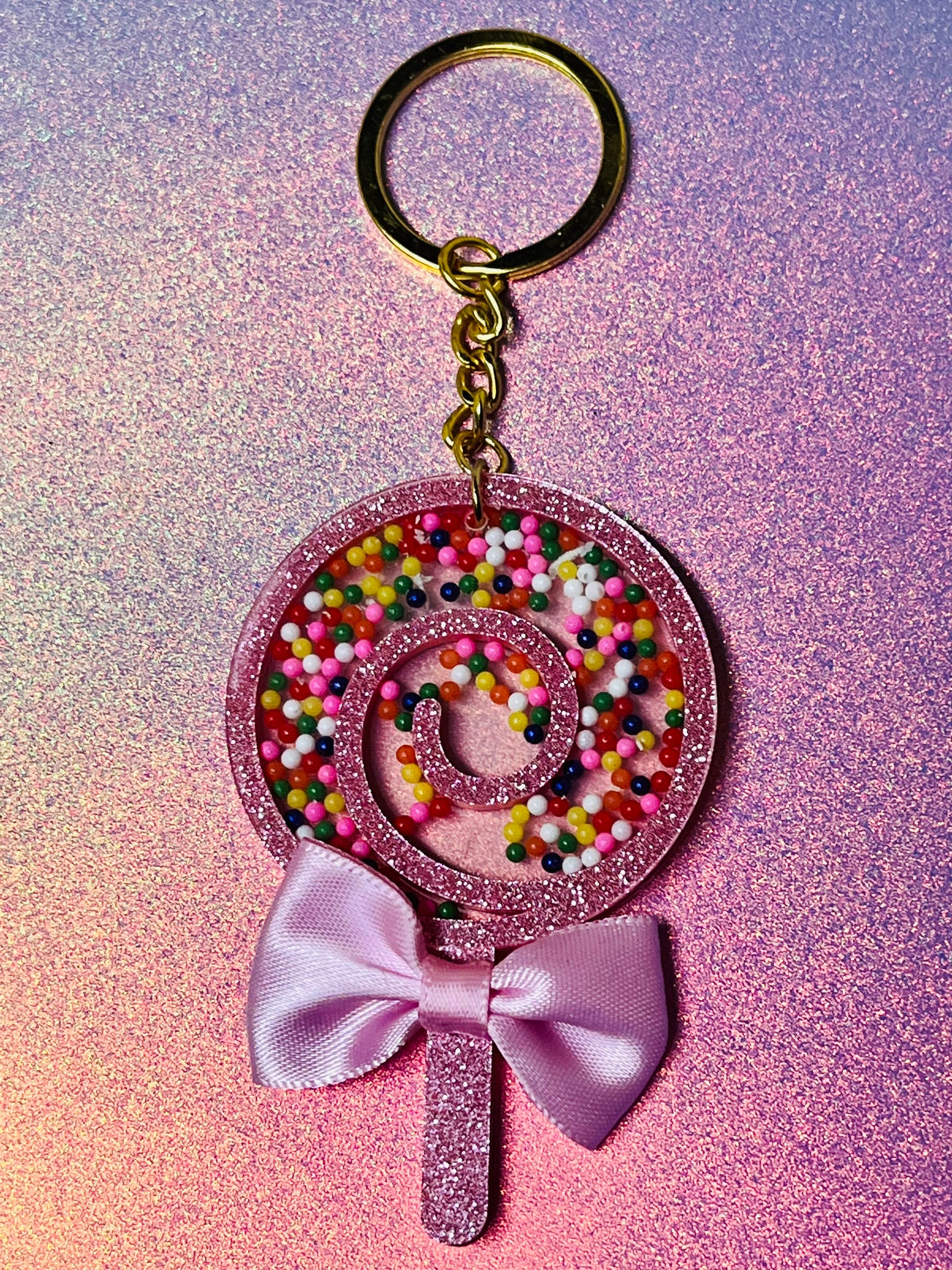 Lollipop shaker keychain