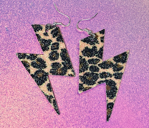 Cheetah print lightening bolts