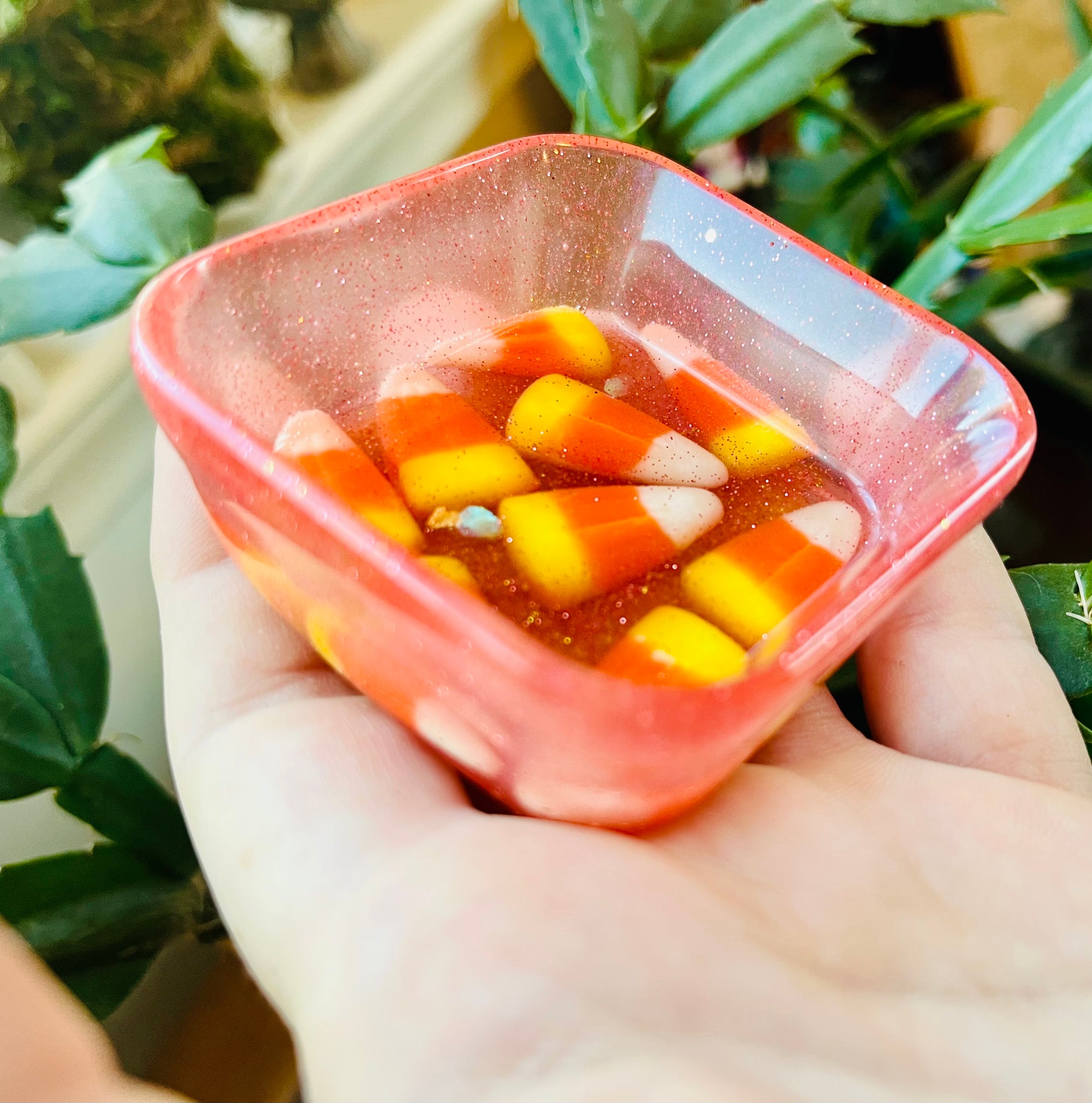 Candy corn trinket dish