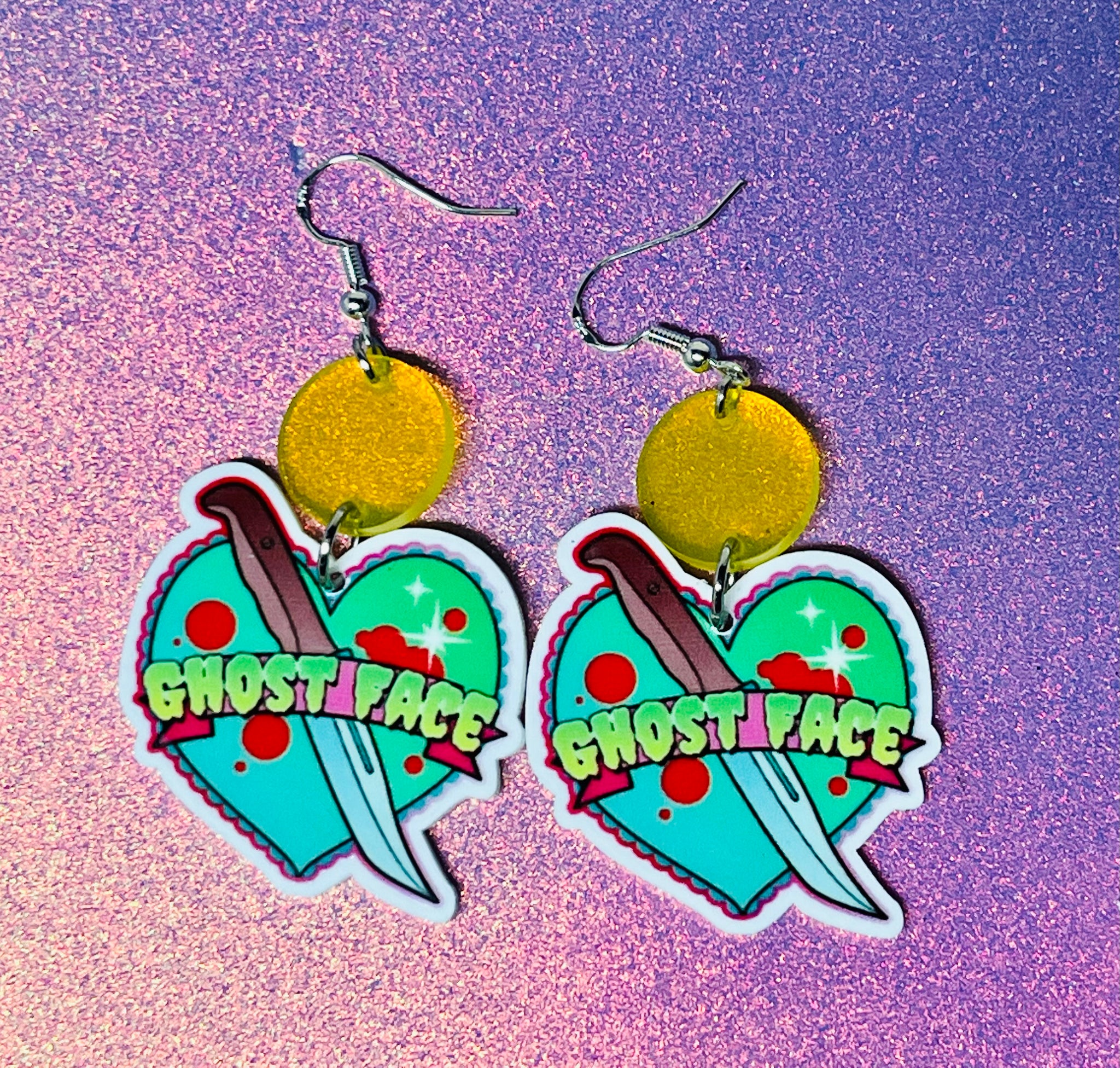 Ghostface scream earrings