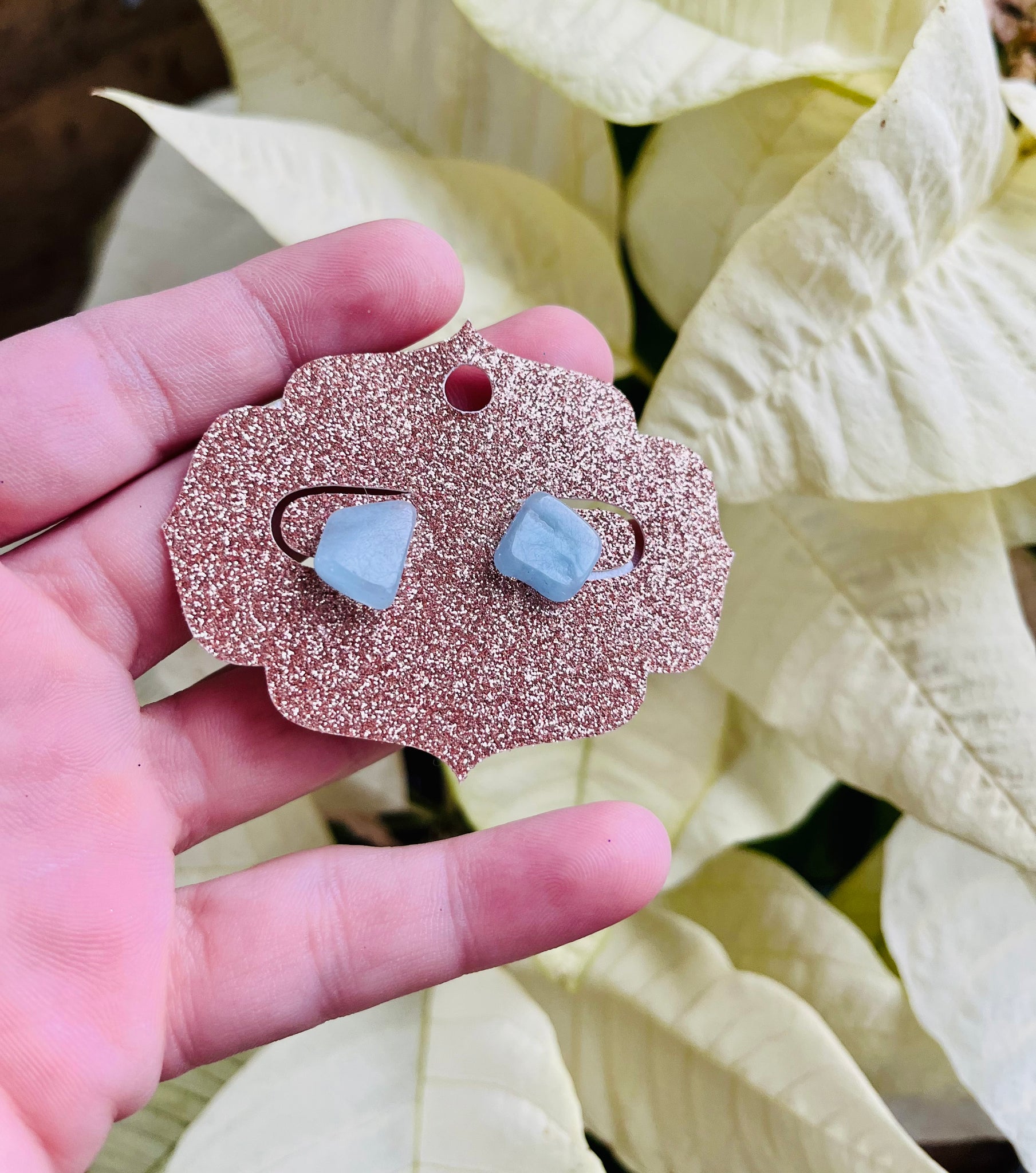 Aquamarine stud earrings