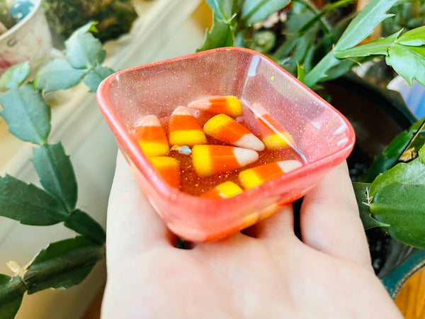 Candy corn trinket dish