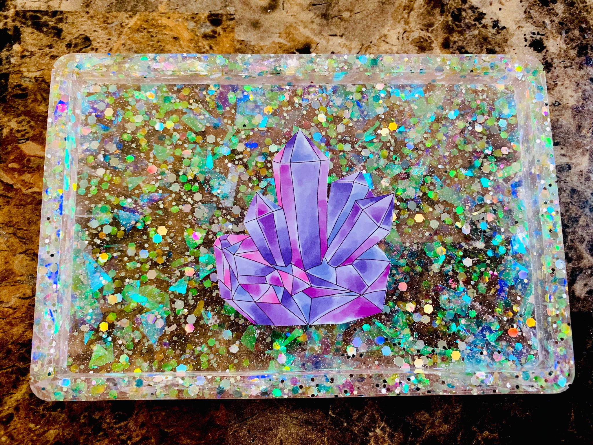 Selenite infused Crystal charging tray