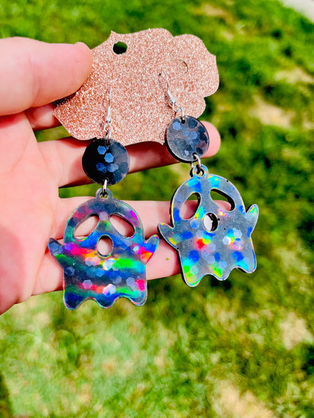 Holographic ghost earrings