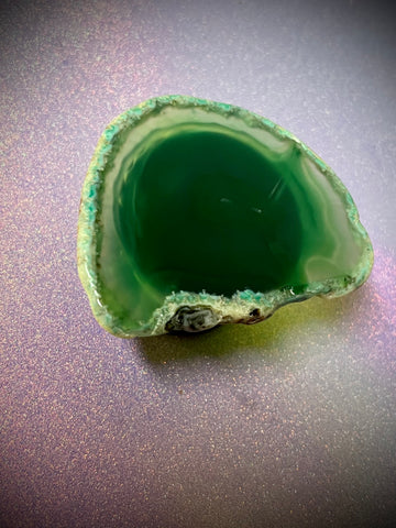 Green agate slice phone grip