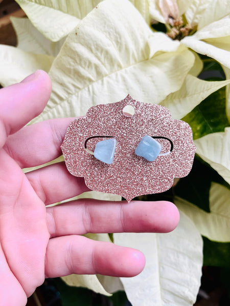 Aquamarine stud earrings