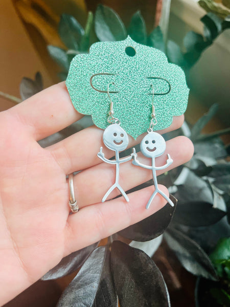 Flipping the bird earrings