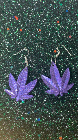 Purple pot leaf dangles