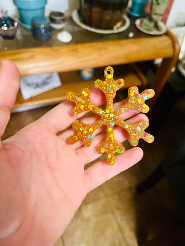 Gold snowflake ornament