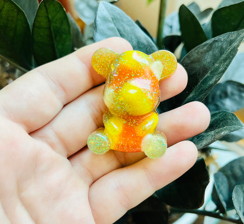 Mini candy corn halloween bear