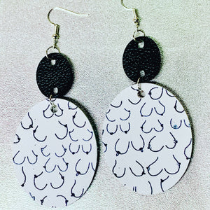 Boob dangle earrings