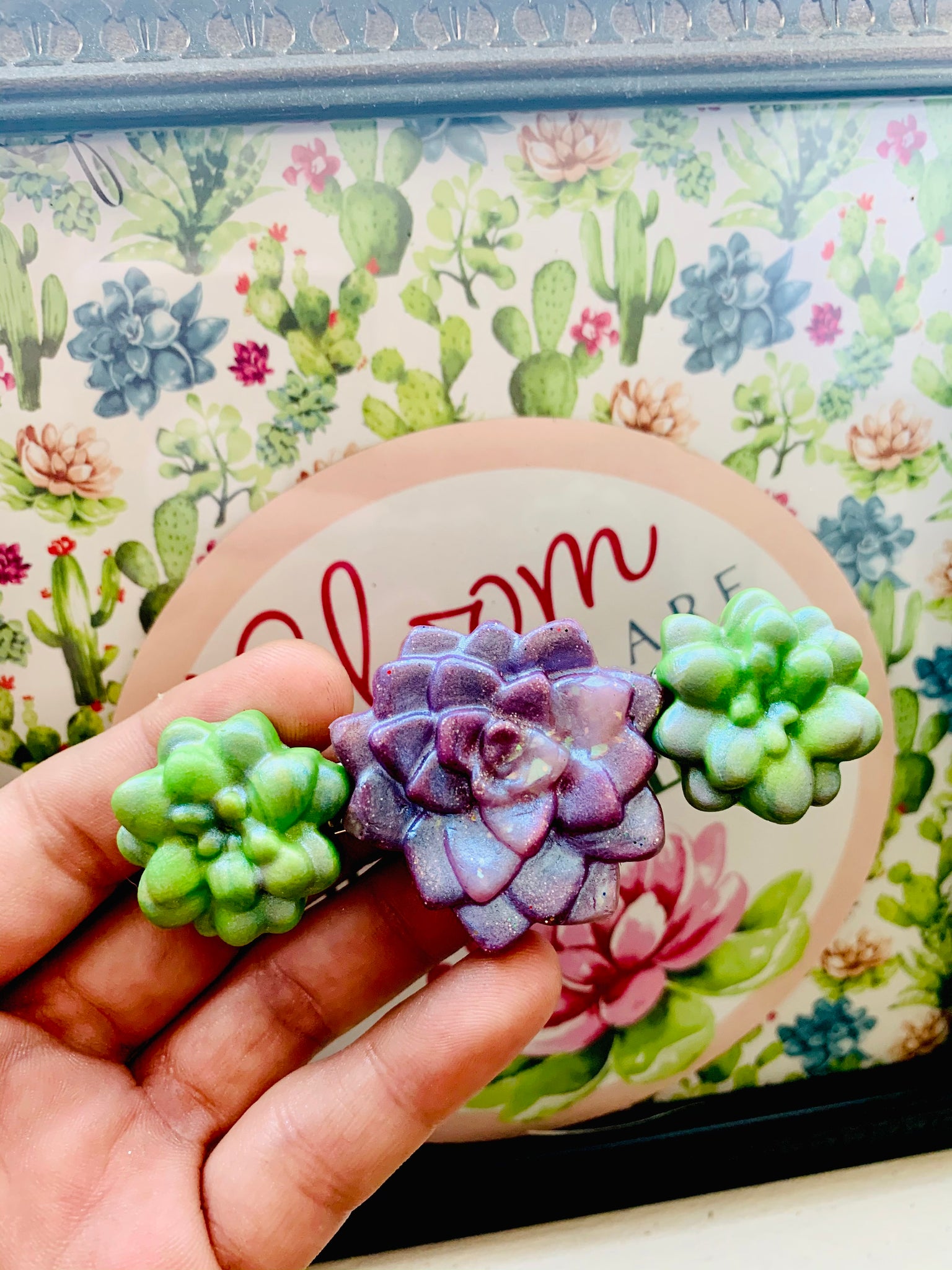Succulent hair clip